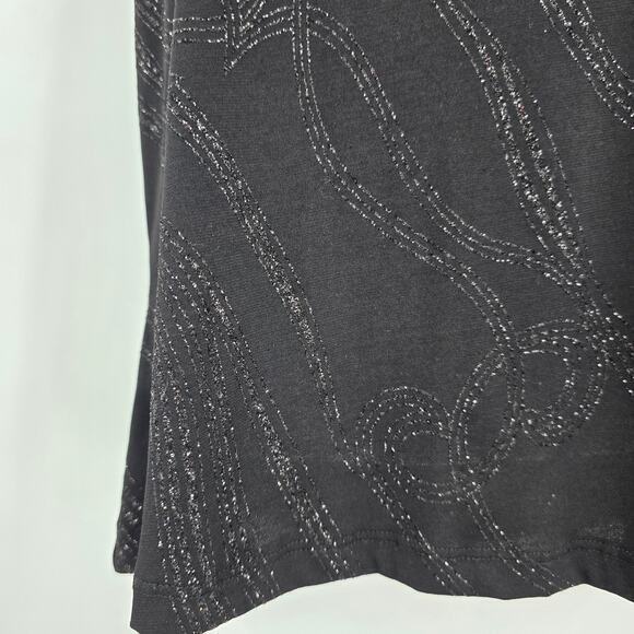 Vintage Decaf Women's Y2K Glitter Shimmer Detail Halter Neck Blouse Black Large - Picture 6 of 6